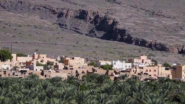 Abandoned Old Ruined Village of Al Hamra near Nizwa, Oman