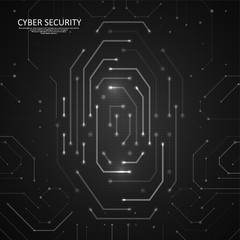 Fingerprint integrated in a printed circuit.