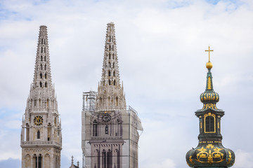 Fototapeta premium Zagreb cathedral without both crosses