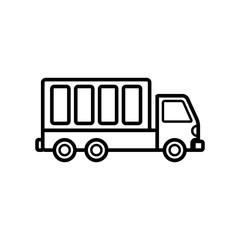 dump truck - transportation icon vector design template
