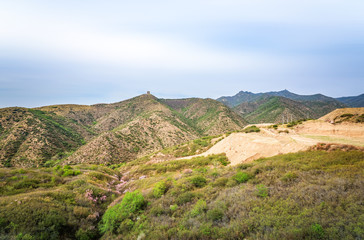 The site of the great wall of Ming Dynasty in qingbiankou village, Hebei Province, China.