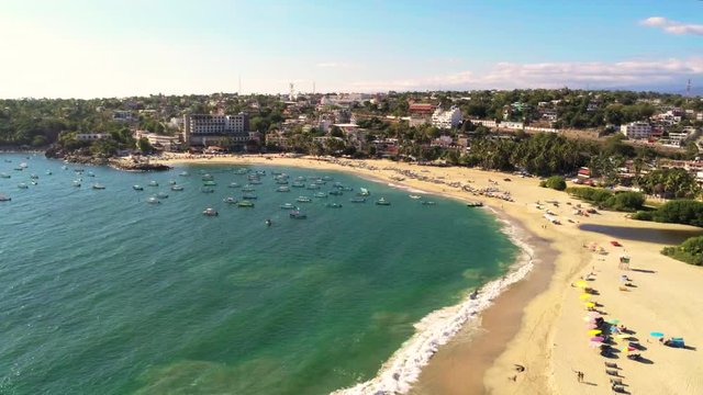 Aerial view on Puerto Escondido in Oaxaca Mexico