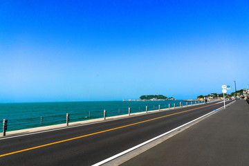 国道134号線　江の島