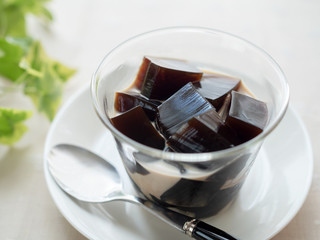 グラスに入ったコーヒーゼリー