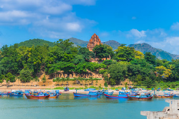 view of the bay of ponagar in vietnam