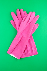 rubber gloves for cleaning. hand protection gloves