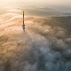 TV tower in Matra, hungary