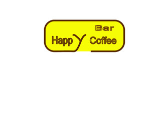 Insegna o logo per un bar dal nome simpatico happy coffee bar