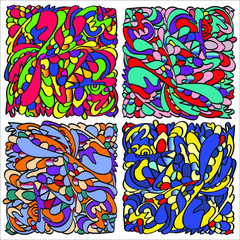 Unique and Original Abstract Colorful Doodle Art Vector Design for T-shirt, Mugs and Merchandises