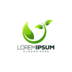 leaf logo design vector illustration