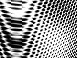 Halftone black and white waves. A chaotic pattern of dots on a white background. Abstract multiple ink drops