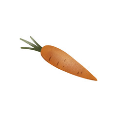 Kitchen little chef carrot. Textural digital art. Print for stickers, banners, decoration, menu, restaurants, cafes, wrapping paper, fabrics, cards, invitations, books.