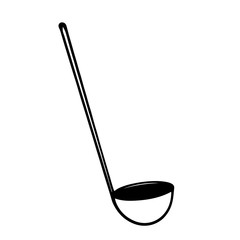 Kitchen ladle. Digital doodle outline art. Print for stickers, banners, decoration, menus, restaurants, cafes, wrapping paper, fabrics, cards, invitations, books, coloring pages