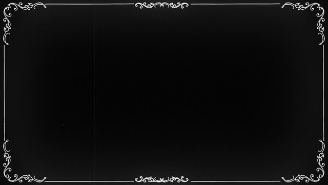 Vintage Old Film Ornament Frame Background/ 4k animation of an olf cinema background with ornamental elements like frame borders, scratch effects and noise texture