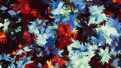 Abstract Colorful Geometrical Artwork,Abstract Graphical Art Background Texture,Modern Conceptual Art,Synthwave Aesthetic Poster Print,3D Rendering