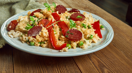 Chicken and  chorizo jambalaya