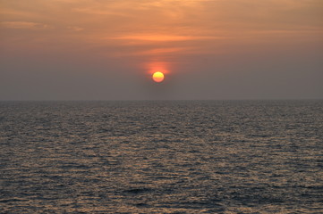 sunset over the sea