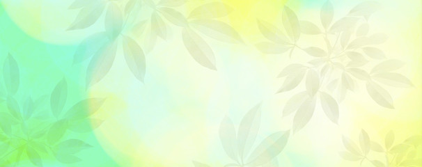 Fototapeta na wymiar Spring background - abstract banner - green blurred bokeh lights -