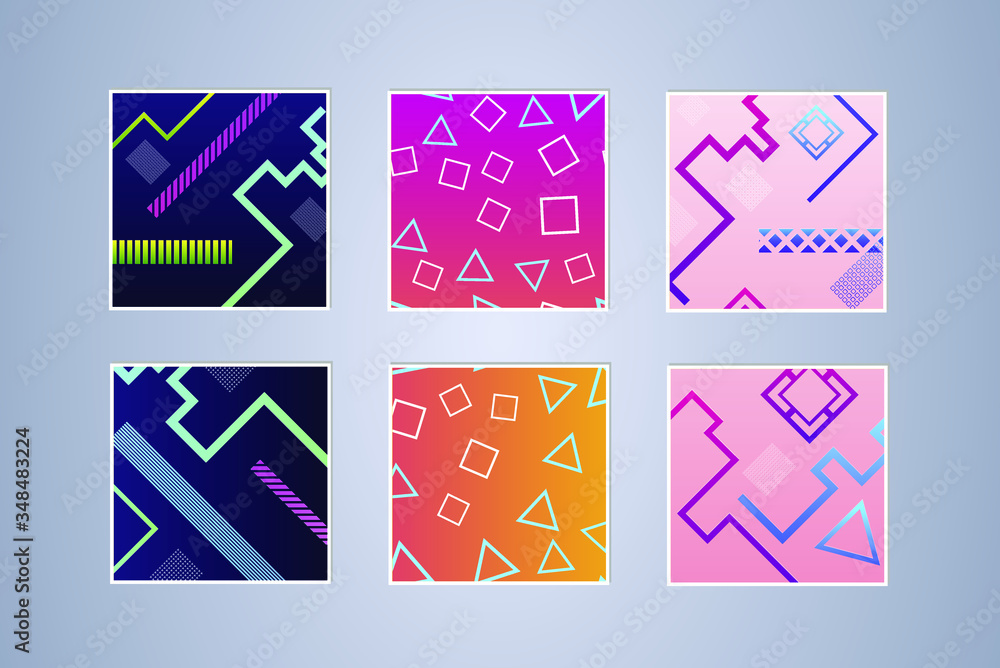 Poster abstract vector pattern gradient background templates. modern geometric design with minimal geometri