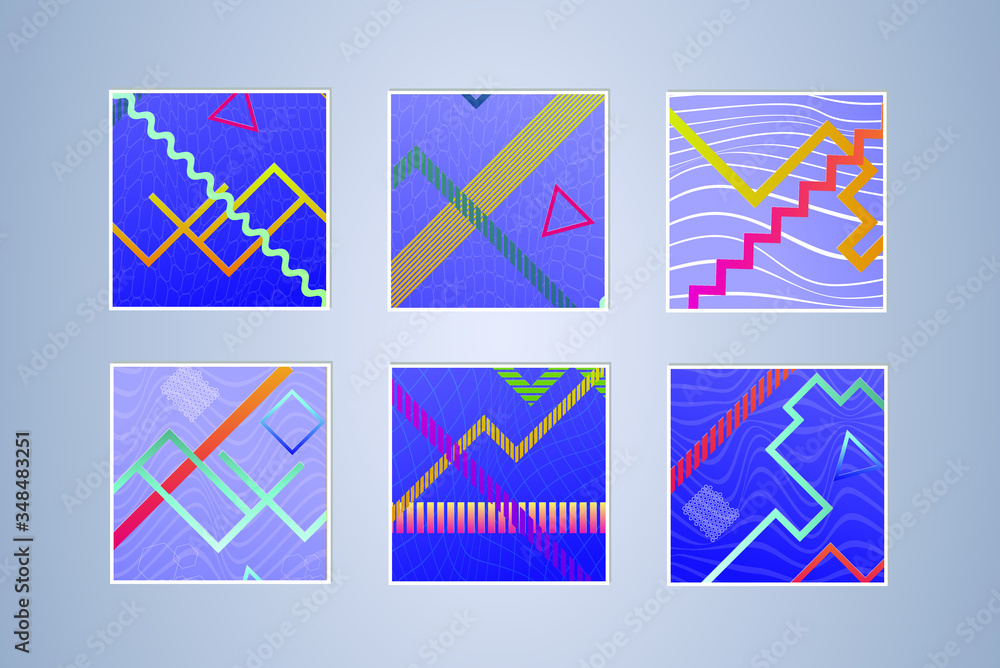 Poster abstract vector pattern gradient background templates. modern geometric design with minimal geometri