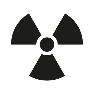 Radiation symbol. Vector illustration. Radiation sign isolated on white background