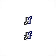  initial J R letter logo modern design