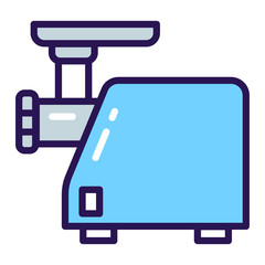 Electric meat grinder color line icon. Kitchen appliance. Household equipment. Sign for web page, mobile app, banner. 