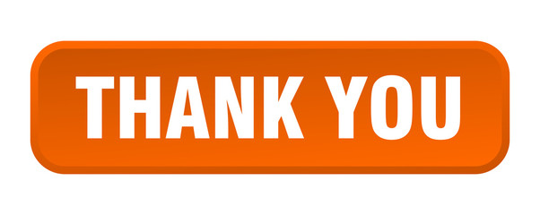 thank you button. thank you square 3d push button