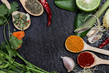 Spices and herbs are used in a variety of menus.