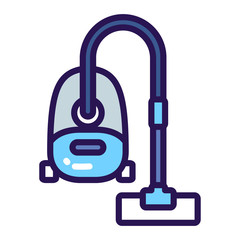 Vacuum cleaner color line icon. Domestic cleaning machine. Household equipment. Sign for web page, mobile app, banner. 