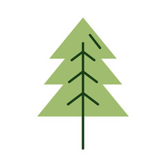 pine tree flat style icon