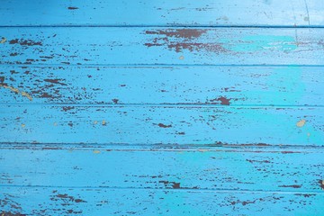 Blue wooden table surface