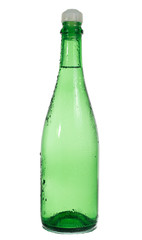 green bottle isolated on white