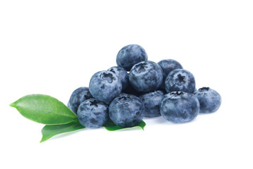 blueberries isolated on white background