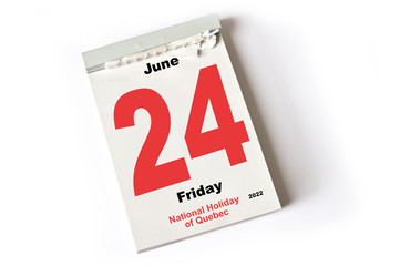 24. June 2022 National Holiday of Quebec