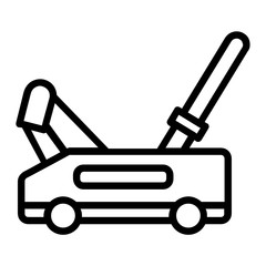 Quick Pump Floor Jack Concept, Transmission Hydraulic Jack Vector Icon Design,  Tire Repair Tools and Wheel Shop Equipment on White background 