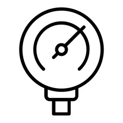 Tyre Air pressure Gauge Concept, psi measuring instrument vector Icon design, Tire Repair Tools and Wheel Shop Equipment on White background 