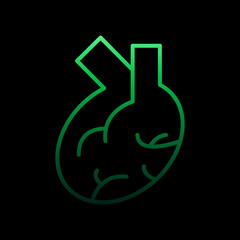 Heart, organ nolan icon. Simple thin line, outline vector of Human organ icons for ui and ux, website or mobile application