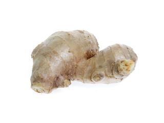 ginger root on white background