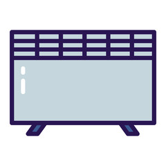Heater color line icon. Electic equipment. Device for warming the air. Sign for web page, mobile app, banner. 