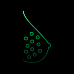Mammary gland, organ nolan icon. Simple thin line, outline vector of Human organ icons for ui and ux, website or mobile application