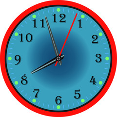 Wall clock. Clock icon in flat style. Business watch. Vector design element for your project. 