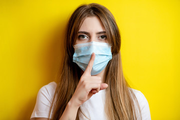 woman wearing mask isolated