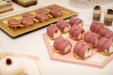 delicious candy bar with various sweets