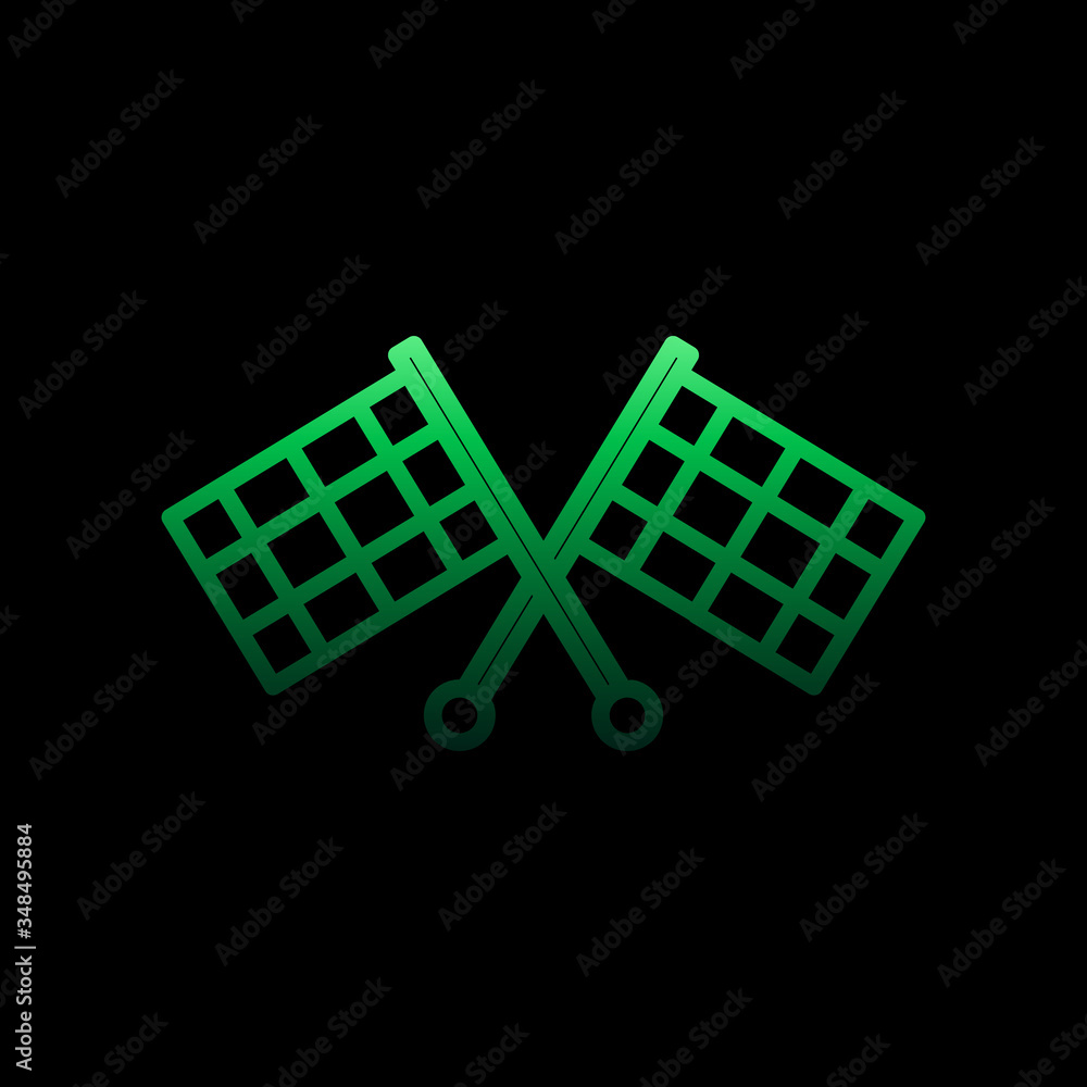 Aufkleber finish flags nolan icon. simple thin line, outline vector of motor sports icons for ui and ux, websi