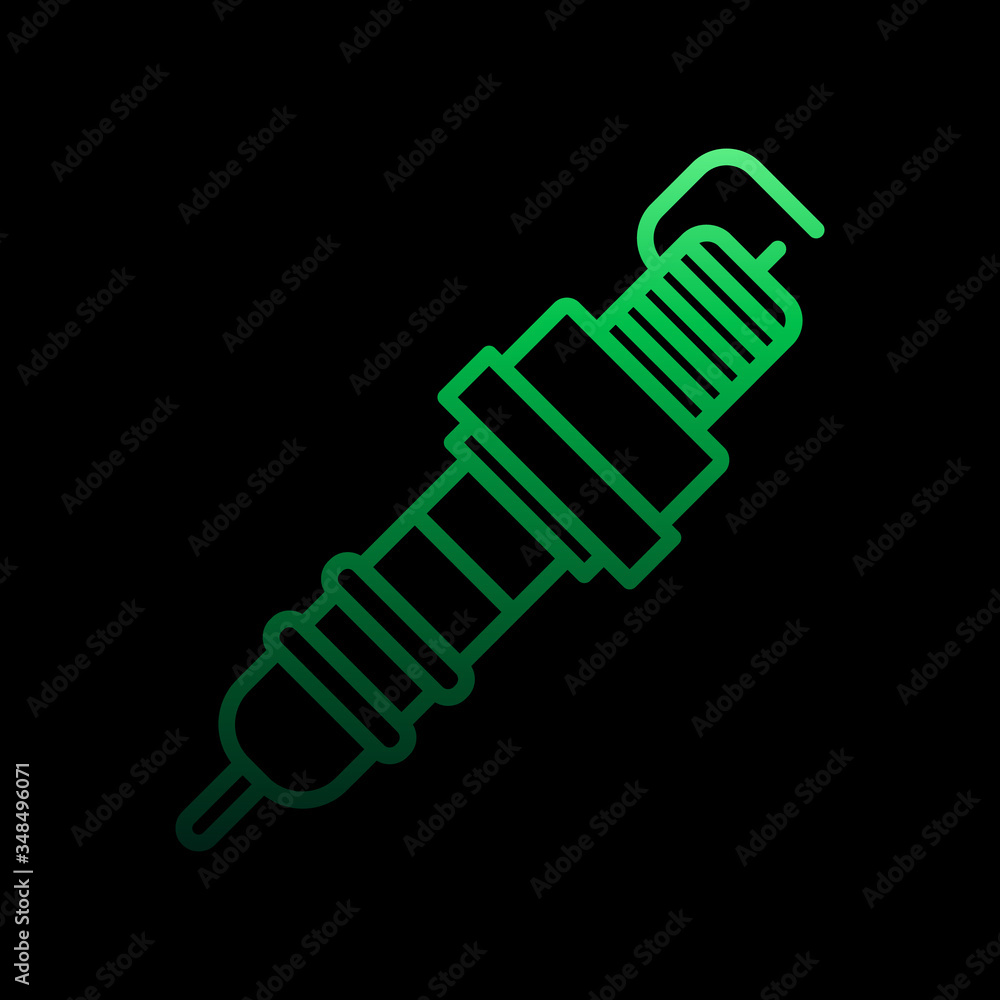Poster spark plug nolan icon. simple thin line, outline vector of motor sports icons for ui and ux, website