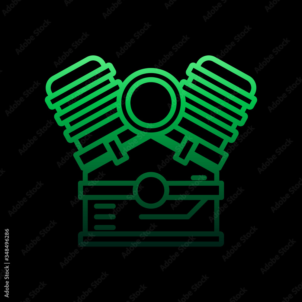 Poster engine nolan icon. simple thin line, outline vector of motor sports icons for ui and ux, website or 