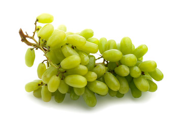 Green grape isolated on white background