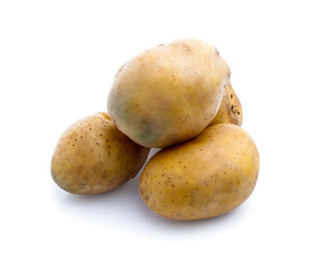 potatoes isolated on white background