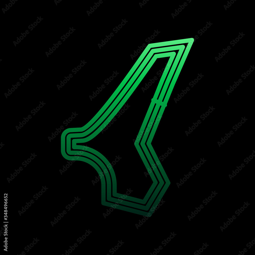Poster circuit nolan icon. simple thin line, outline vector of motor sports icons for ui and ux, website or